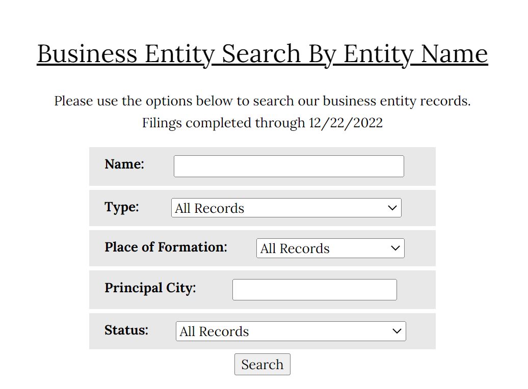 Alabama Business Search Step 2