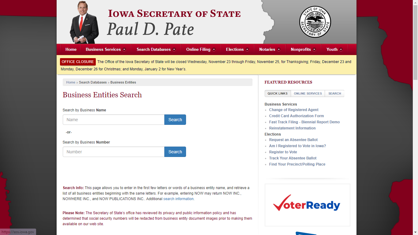 Iowa Secretary of State Business Search: Quick Guide