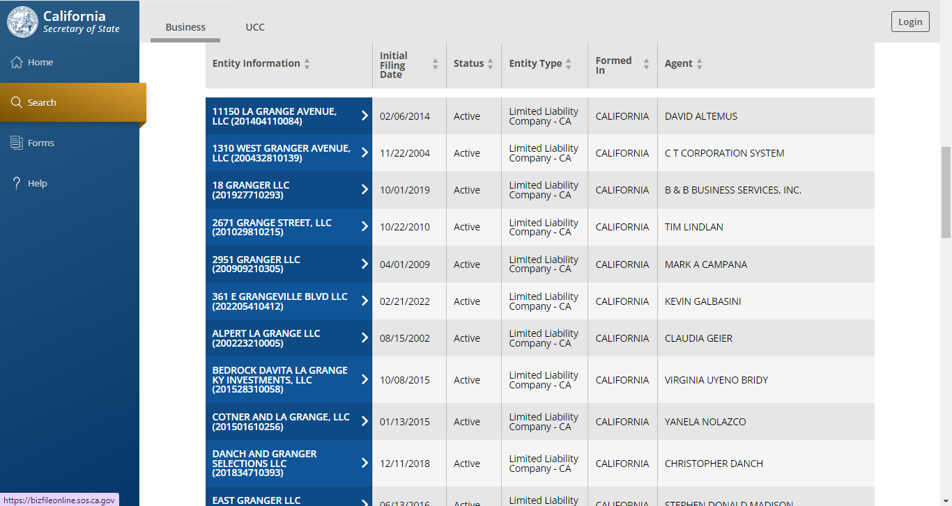 California Secretary Of State Business Entity Search   California Business Search Step2 