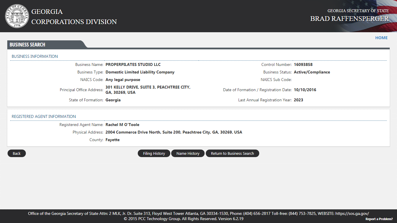 Georgia Secretary of State - Business Entity Search